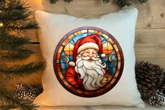 Stained Glass Painting Of Santa Clipart Sublimation Product Image 4