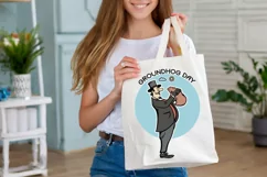 Happy Groundhog day SVG, PNG Groundhog Hamster Product Image 6