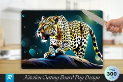 Leopard Cutting Board Sublimation Design Product Image 1