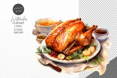 Thanksgiving clipart, Turkey clipart, Autumn clipart, Product Image 1