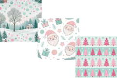 Pink Winter Seamless Pattern Paper, Cute Winter Pattern Product Image 4