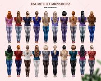 Blouse and Jeans Clipart PNG Product Image 4