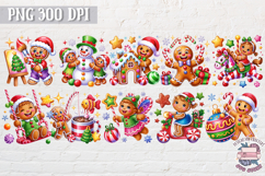 Christmas Gingerbread Man Clipart Bundle Sublimation 104 PNG Product Image 8