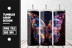 Butterfly Tumbler Wrap | Sublimation | 20 oz Skinny Tumbler Product Image 1