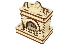 Fireplace ornament miniature -laser cut file, Glowforge file Product Image 9