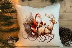 Christmas Sleigh Sublimation Clipart, Christmas PNG Product Image 4