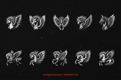 10 Bundle Dark Art Pegasus Creature Horse Wings Legendary Product Image 6