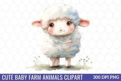 Cute Baby Farm Animals Clipart Product Image 1