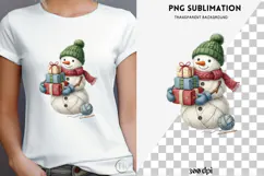 Yarn snowman png design for T-shirts Product Image 4