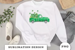 Vintage Green Truck, St. Patrick's Day Sublimation design Product Image 4