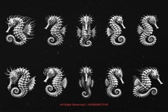 10 Bundle Dark Art Seahorse Sea Animal Creature Gothic Product Image 6