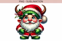 Gnome for Christmas PNG | Merry Christmas Transparent Design Product Image 4