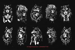 10 Bundle Dark Art Shaman Girl Traditional Totem Sacred Product Image 6