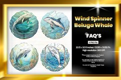 Beluga Whale Wind Spinner Sublimation - 04 Variations Product Image 1