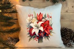 Christmas Flowers Watercolor Clipart, Christmas PNG Product Image 4