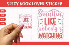 Printable Spicy Book Lover Sticker | Nobody's Watching Product Image 1