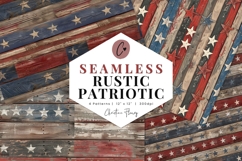Seamless Cottagecore Patriotic Stripes Wood Digital Paper Product Image 1