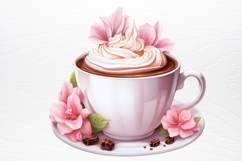 Christmas Hot Cocoa Watercolor Clipart PNG Product Image 4