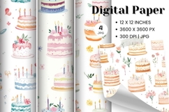 Cupcake Birthday Party Backdrop Background Cake Wallpaper_13 Product Image 1