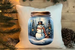 Christmas in Jar Watercolor Clipart , Christmas PNG Product Image 4