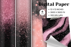 pink glitter Background Wallpaper Sparkles Digital Paper_108 Product Image 1