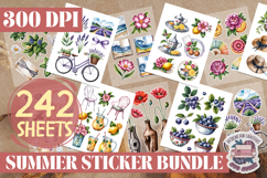 Summer sticker Sheet Bundle 242 Sheets Flowers Summer Beach Product Image 8