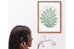 Minimal Green Leaf Line Art Embroidery Design Product Image 4