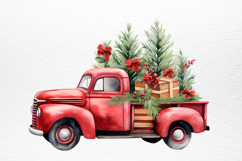Christmas Cars Watercolor clipart PNG Product Image 4