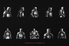 10 Bundle Dark Art Crusader Soldier Army Skull Templar Product Image 6