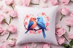 Breeds of Valentine Kissing Birds, Valentine's Day Clipart Product Image 4