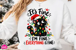 It's Fine I'm Fine Everything is Fine PNG, Christmas PNG Product Image 5