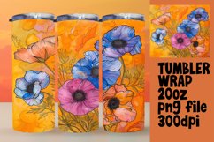 Floral Pattern Wrap Sublimation for 20oz Tumblers Product Image 1