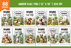 Funny Garden Flag Sublimation Design Bundle | Cute Dog Flag Product Image 4