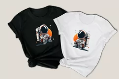 cute baby astronaut clipart svg, watercolor astronaut png Product Image 4