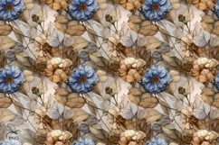 Watercolor cornflowers digital paper, background clipart Product Image 4