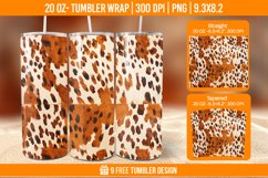 Cowhide Tumbler Wrap Designs, Sublimation Wrap Product Image 1