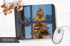 Traditional Christmas Scene Mouse Pad PNG Design Product Image 1
