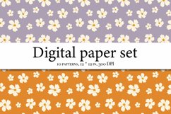 Wildflowers Aesthetics Digital Paper, Meadow Flowers Product Image 5