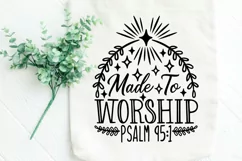 Made To Worship Svg, Christian Svg, Bible Verse Svg. Product Image 5