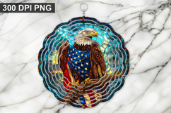 Eagle Wind Spinner Sublimation -4Th Of July wind spinner PNG Product Image 1