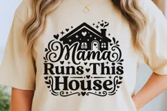 Mama Runs This House Svg, Mom life Svg, Funny Mom Svg. Product Image 5