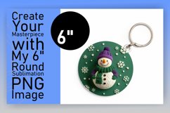 Holiday Snowman 3D Round Design Sublimation Product Image 1