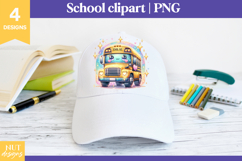 Back to School clipart, Iridescent Kawaii School Mascot Product Image 3