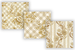 Baroque Toile Digital Paper Pack, Vintage Floral Toile Product Image 4