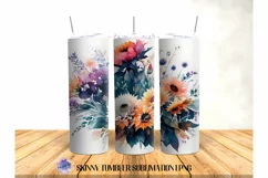 BOHO Flower 20 OZ Tumbler Sublimation Design PNG Product Image 4