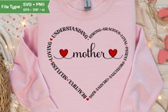 Mom Mothers Day SVG Mother SVG Dual Heart Mom Tshirt Design Product Image 1