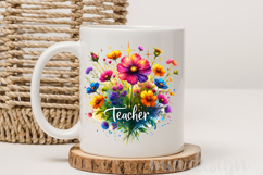 Floral Teacher PNG - Teacher Appreciation Sublimation Product Image 3