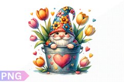 Spring Gnome Clipart - Gnome sublimation PNG Design Product Image 1