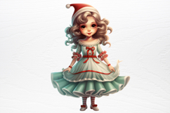 Christmas Little Girl Clipart PNG Product Image 4
