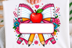Teacher Apple Bow Trending Tshirt Product Image 1